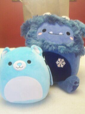 Squishmallows Bundle: Dani the Blue Bigfoot and Belinda the Teal Bear, NWT